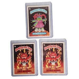 GPK Vintage Janet Planet 63a, Hot Scott 64a, Luke Warm 64b Series 2 1985 VG+